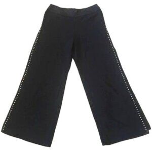 JS COLLECTION BEDAZZLED BLACK DRESS PANTS